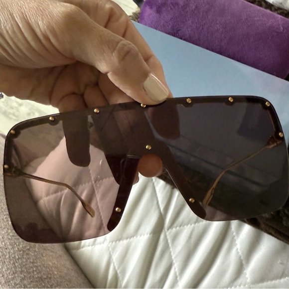 Brown Sunglasses with Gold Accents - Picture 7 of 8